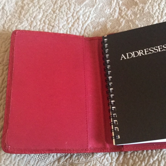 Mundi Tab Agenda Red Embossed Leather Vintage - Picture 5 of 6